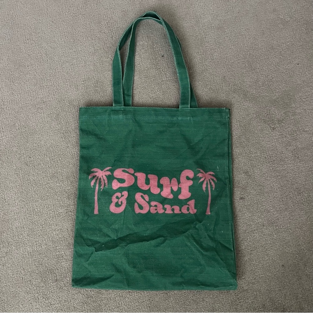 Surf and Sand canvas tote bag